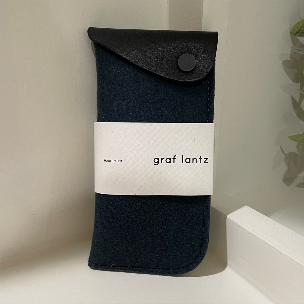 [graf lantz] Anzen Eyeglass Case • Steel / Black